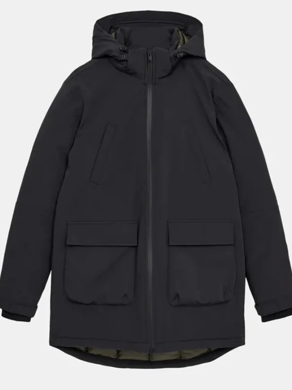 Anerkjendt Black Parka Rain Coat