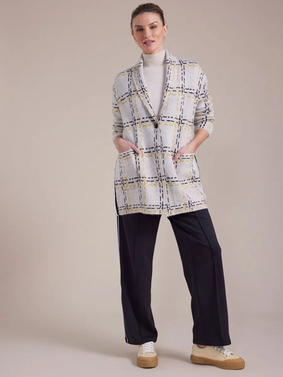 Brushed Check Coat