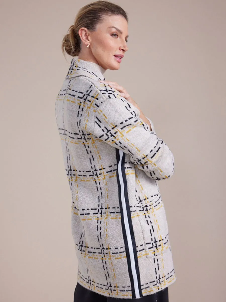 Brushed Check Coat