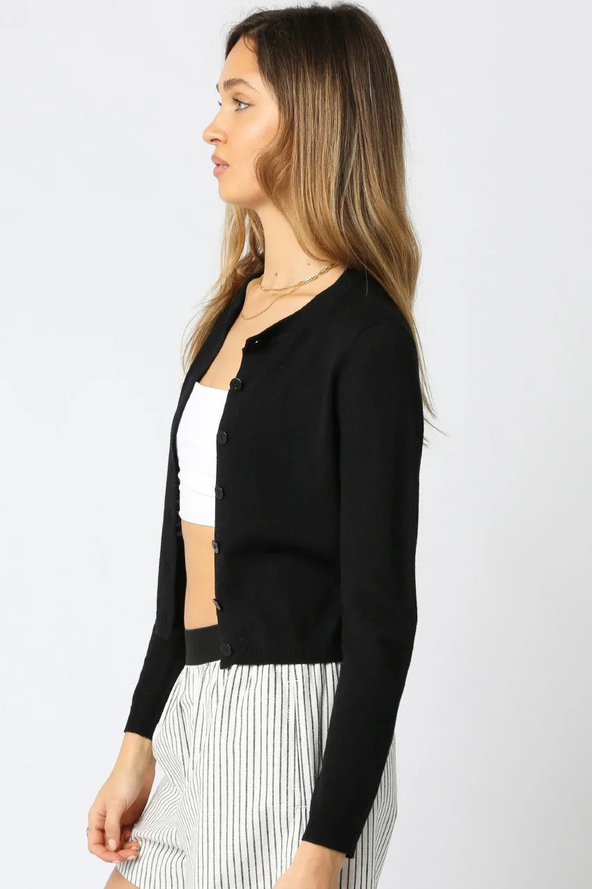 Button Down Fitted Cardigan