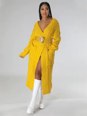 Casual Oversized Knit Pocket Cardigan