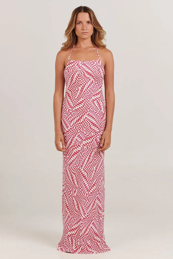 Charlie Holiday Rhodes Maxi Dress Pink Diamond