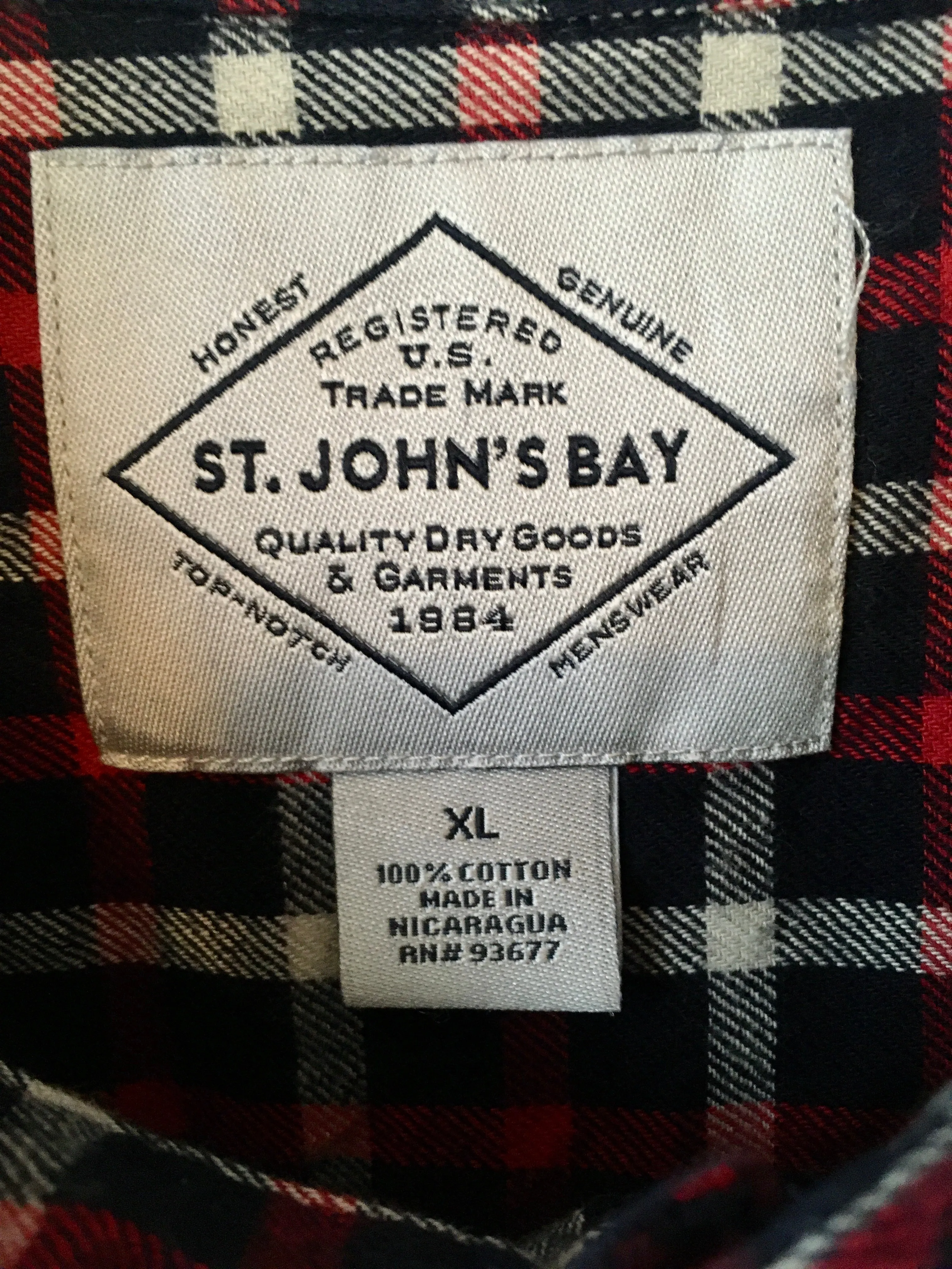 Check flannel plaid shirt by St. John’s Bay XL
