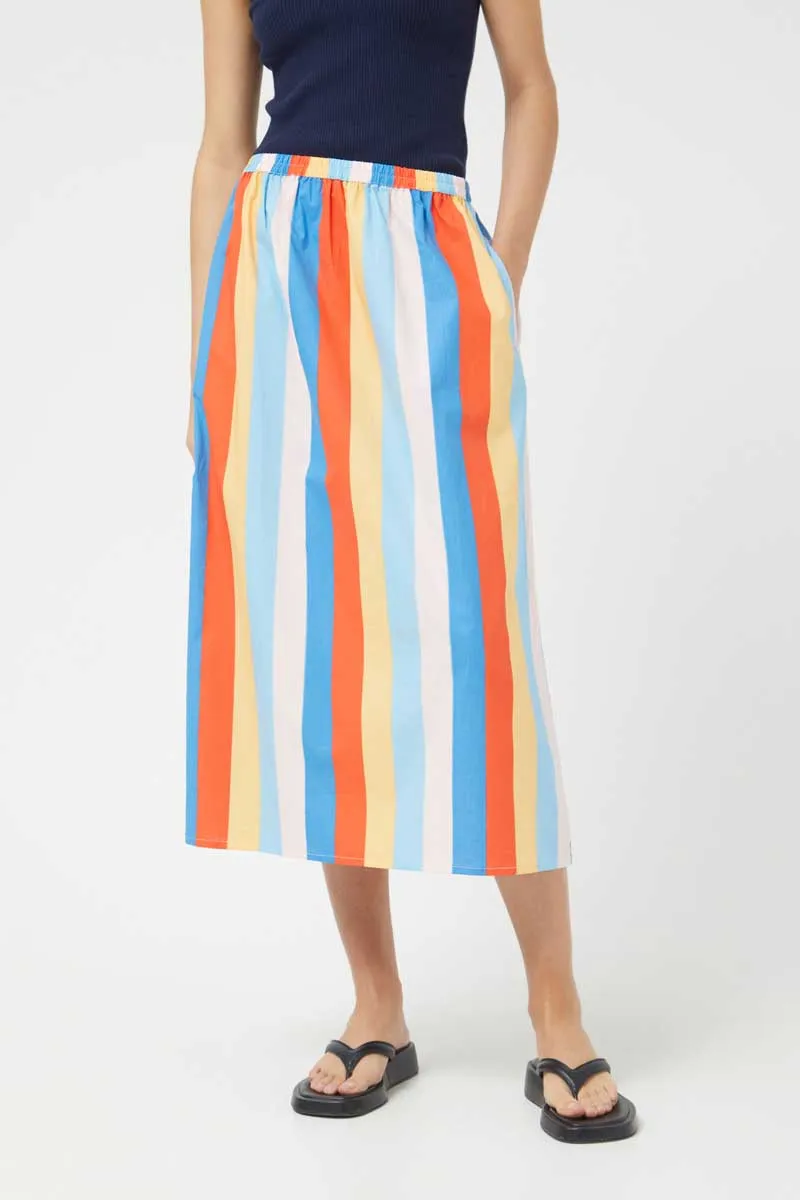 Compania Fantastica Beach Stripes flared midi skirt