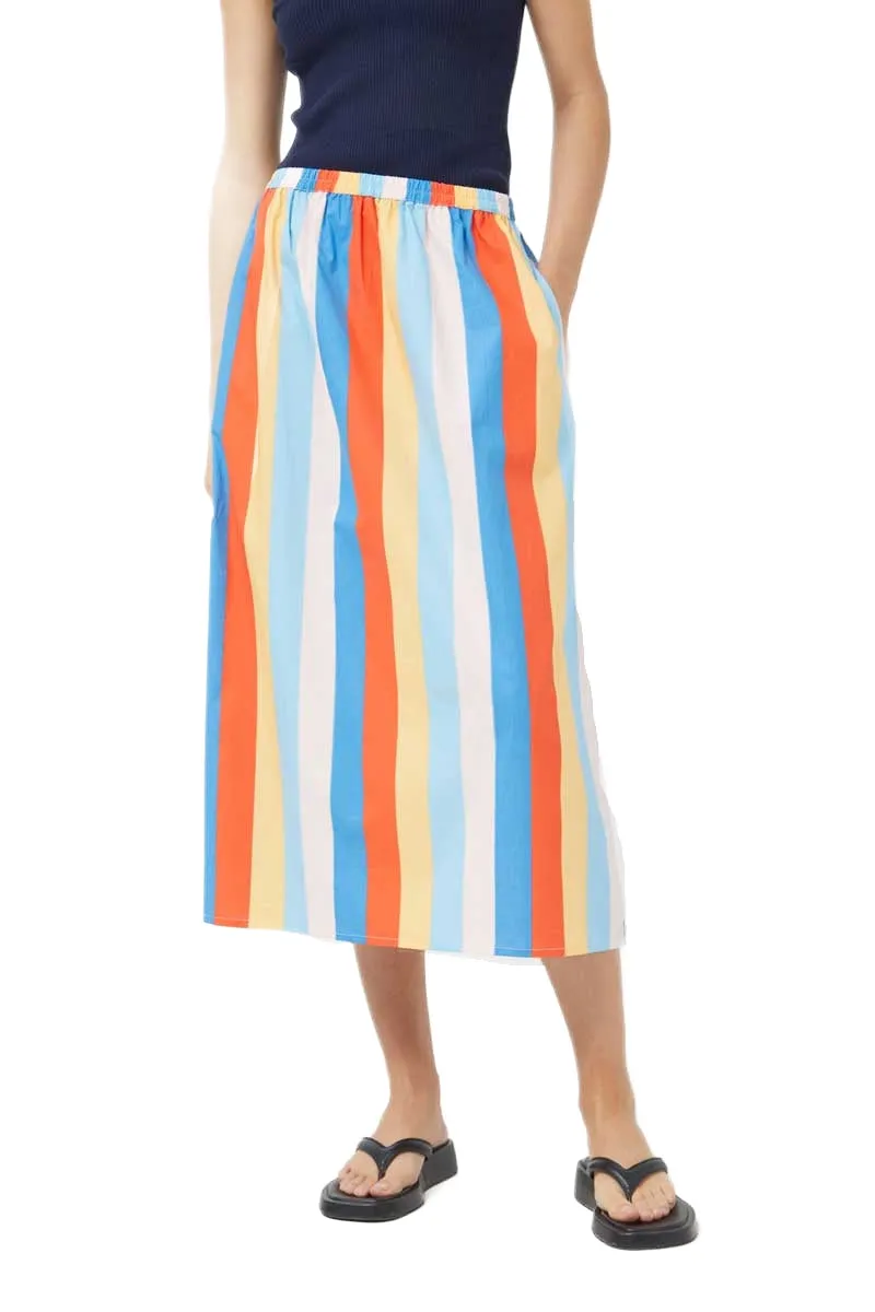Compania Fantastica Beach Stripes flared midi skirt