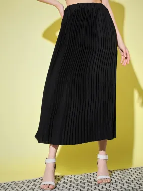 Crepe Pleated Women Skirt-3005-3006