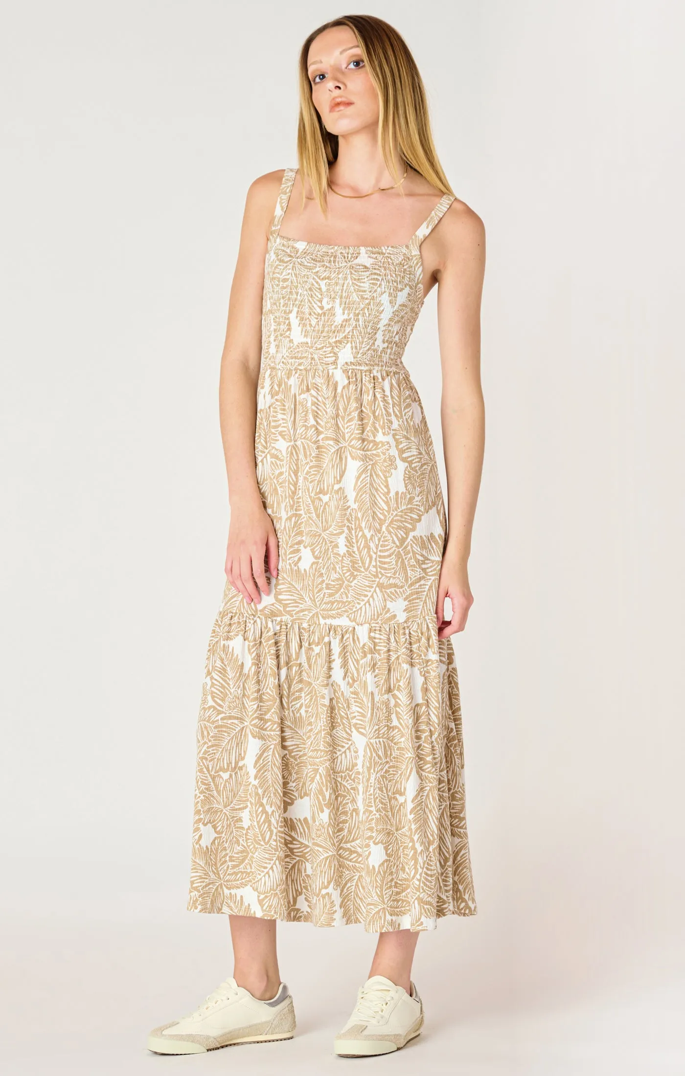Dex Smocked Midi Dress
