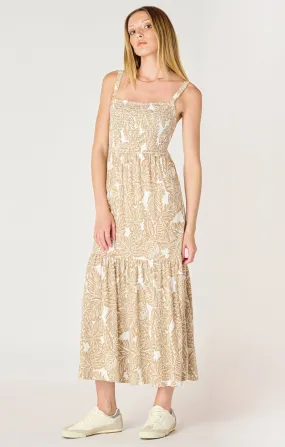 Dex Smocked Midi Dress