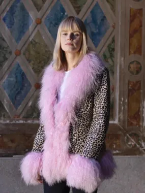 Dorothy Danger Faux Leopard and Shearling Coat