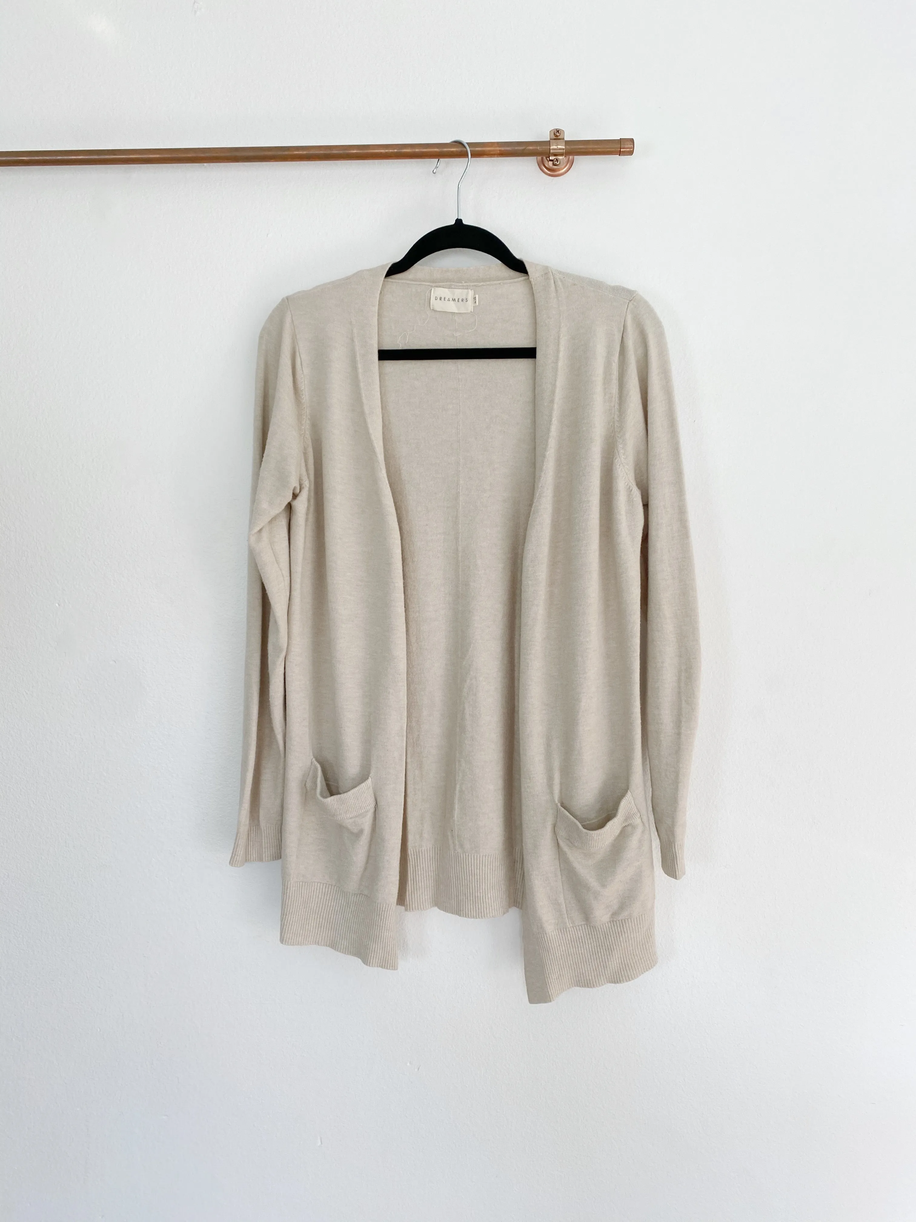 Dreamers Open front Cardigan Cream size Medium