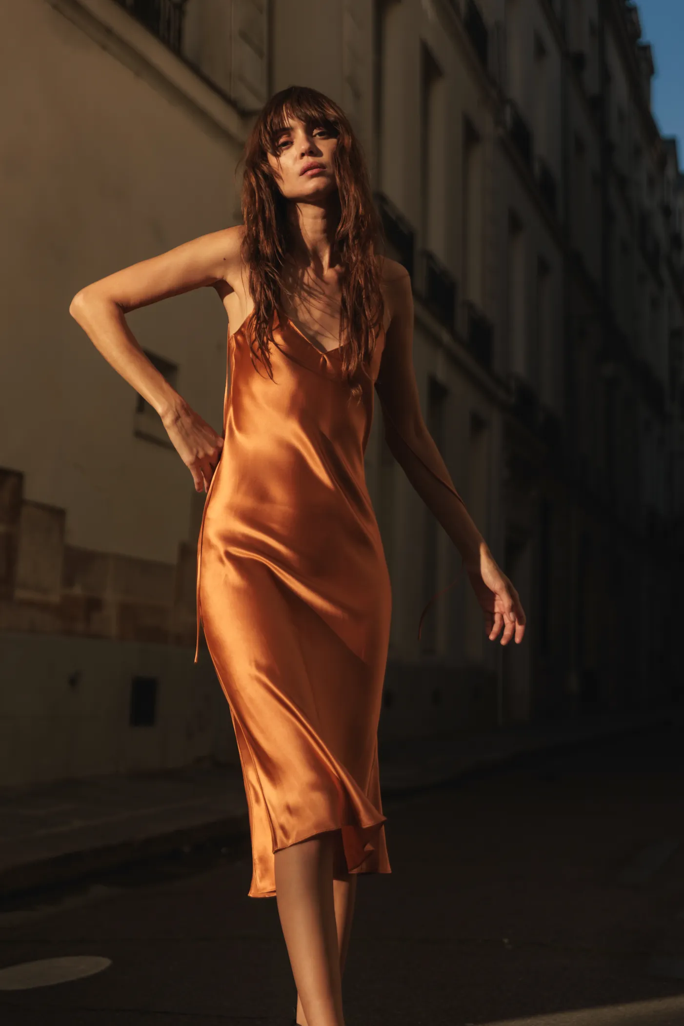 Emma Slip Dress - Bronze