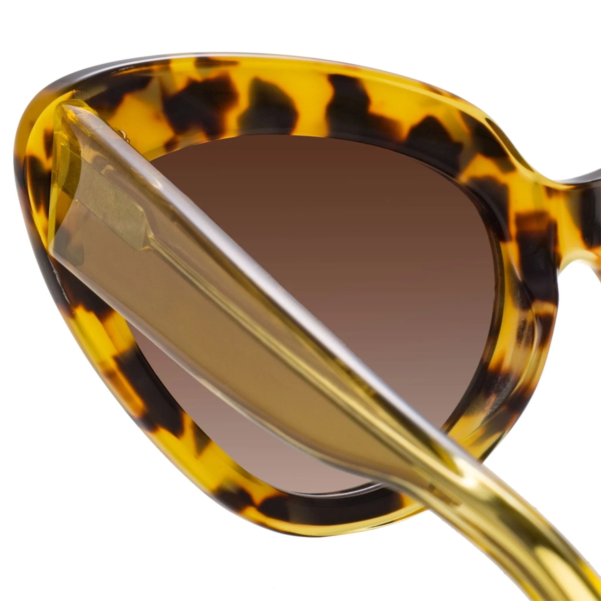 Erdem Ladies Sunglasses Cat Eye Yellow Tortoise Shell and Brown EDM29C2SUN
