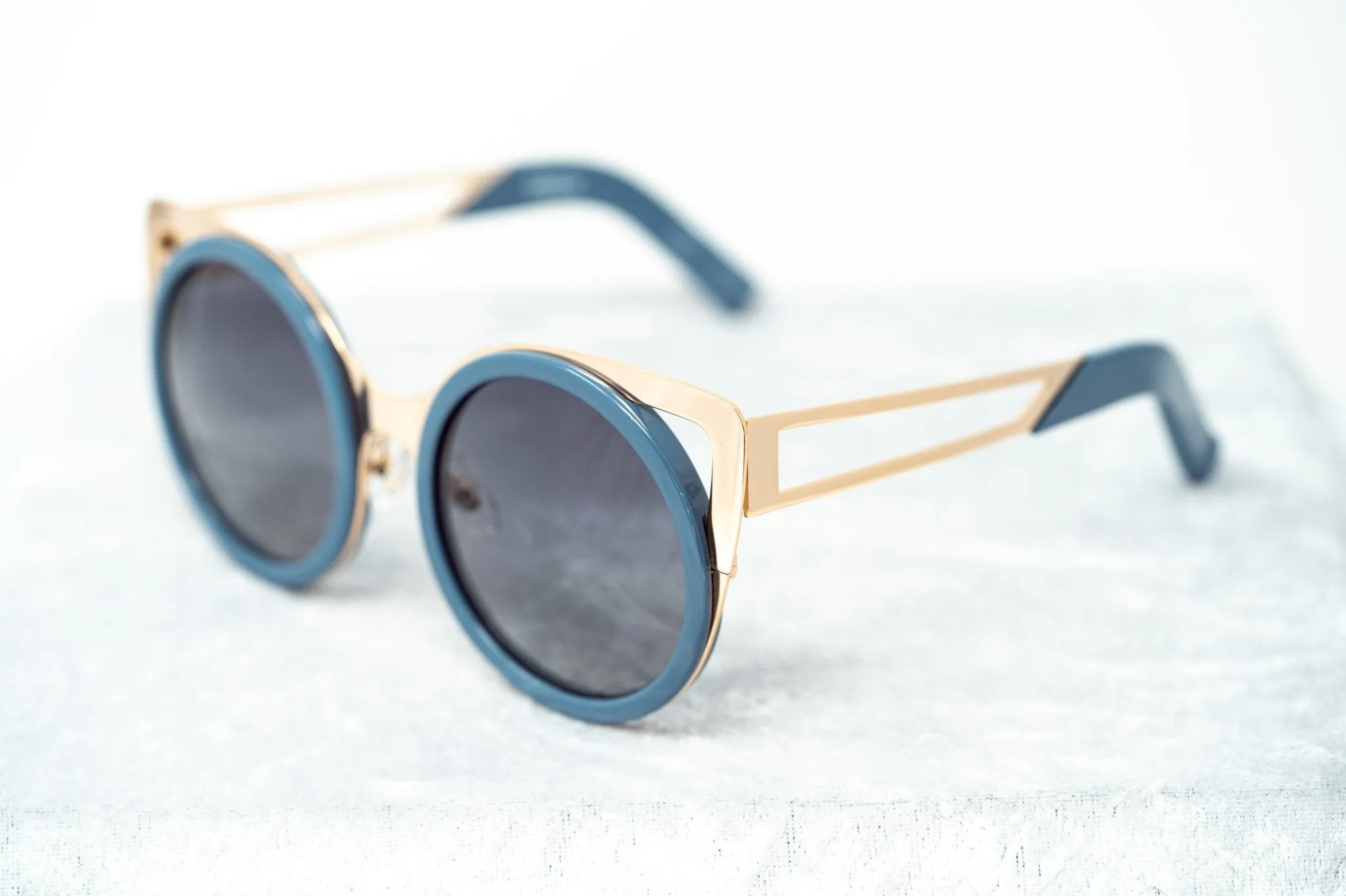 Erdem Sunglasses Cat Eye Slate Blue and Grey