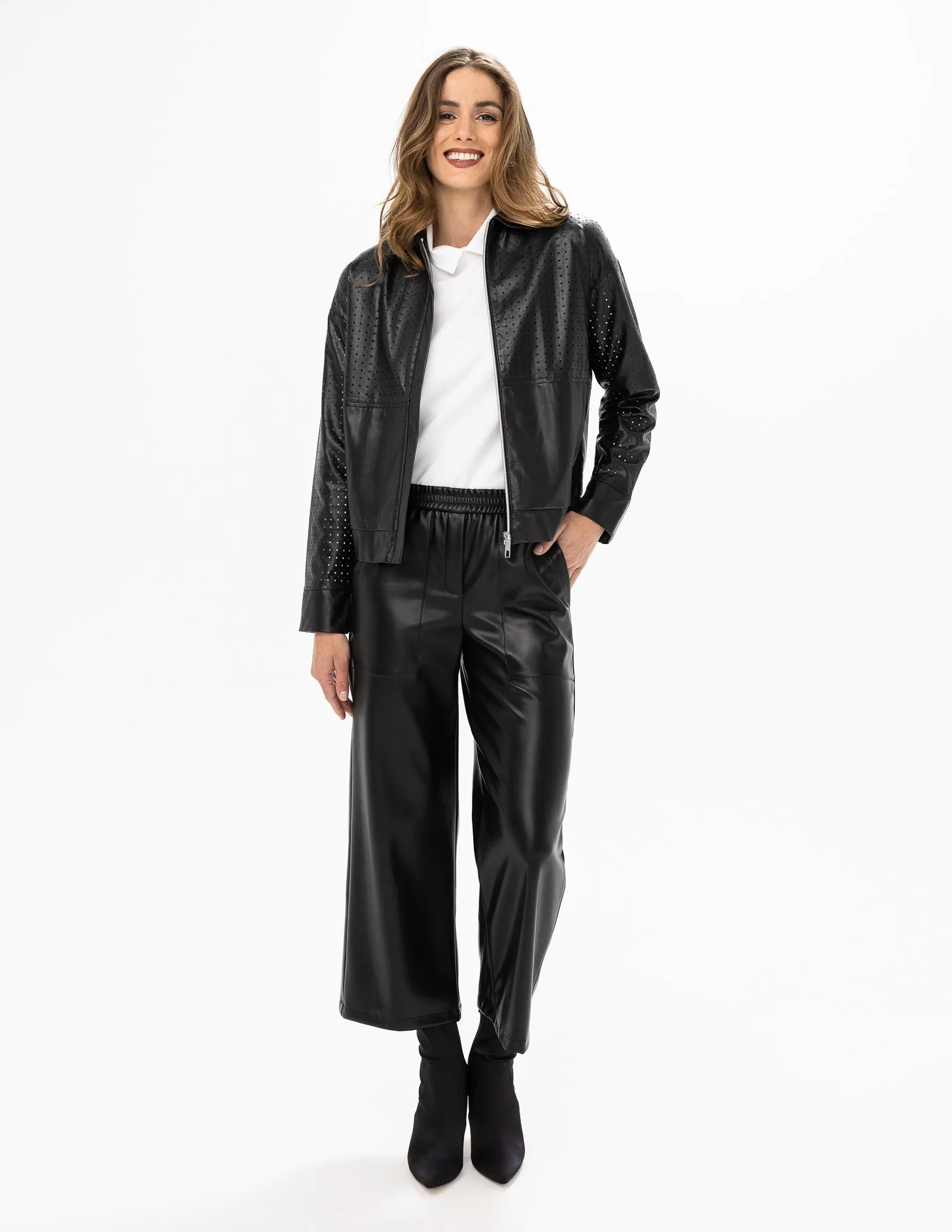 Faux Leather Crop Pant