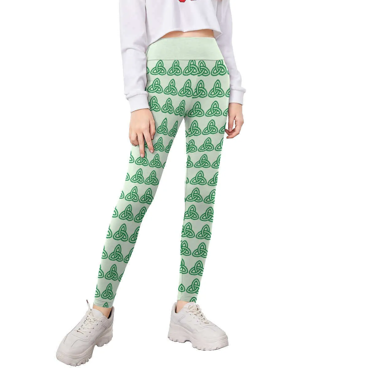 Green Trinity Knot Kid's Leggings
