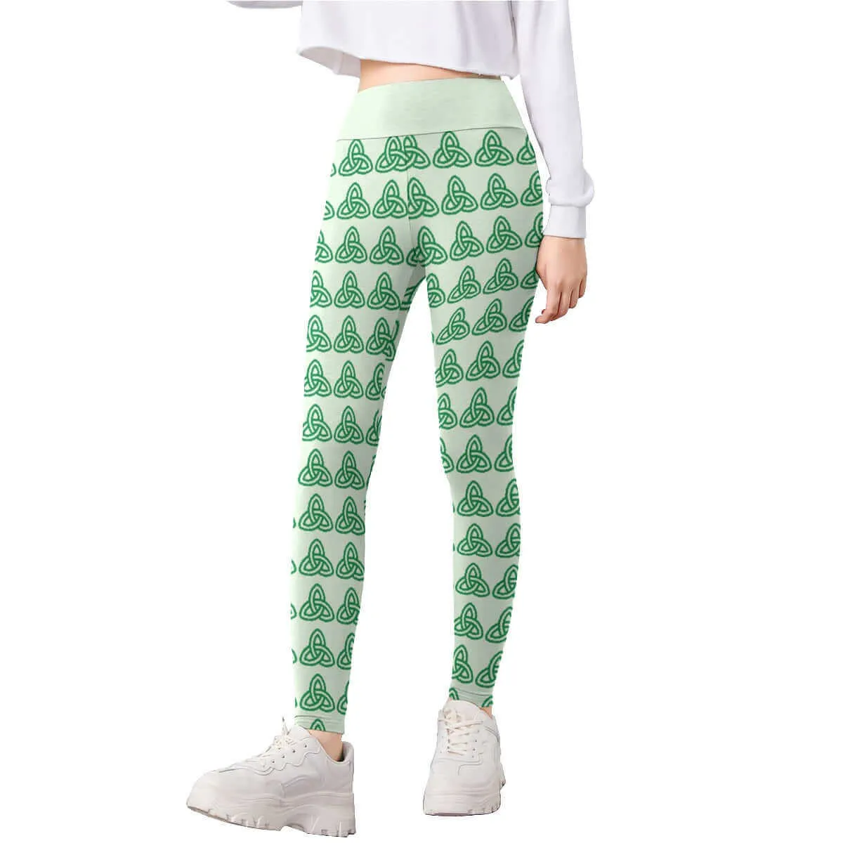 Green Trinity Knot Kid's Leggings