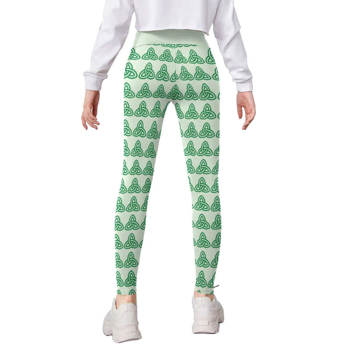 Green Trinity Knot Kid's Leggings