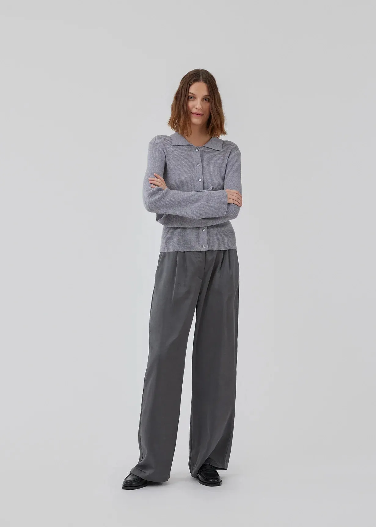 Hiroki Cardigan - Grey Melange