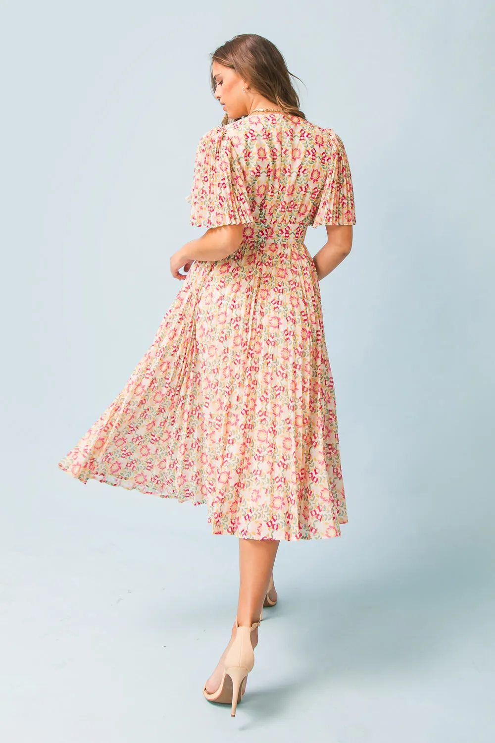 IN BLOOM WOVEN MIDI DRESS