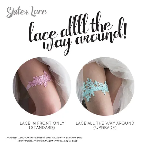 Ivory or Off-White Non-Slip Wedding Garter - The Beaded Jamie