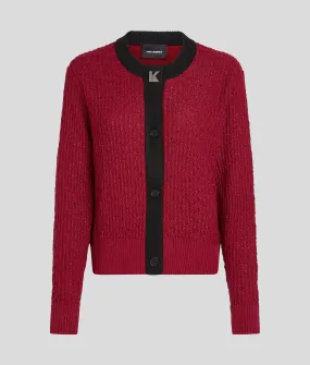 LETTER K KNIT CARDIGAN
