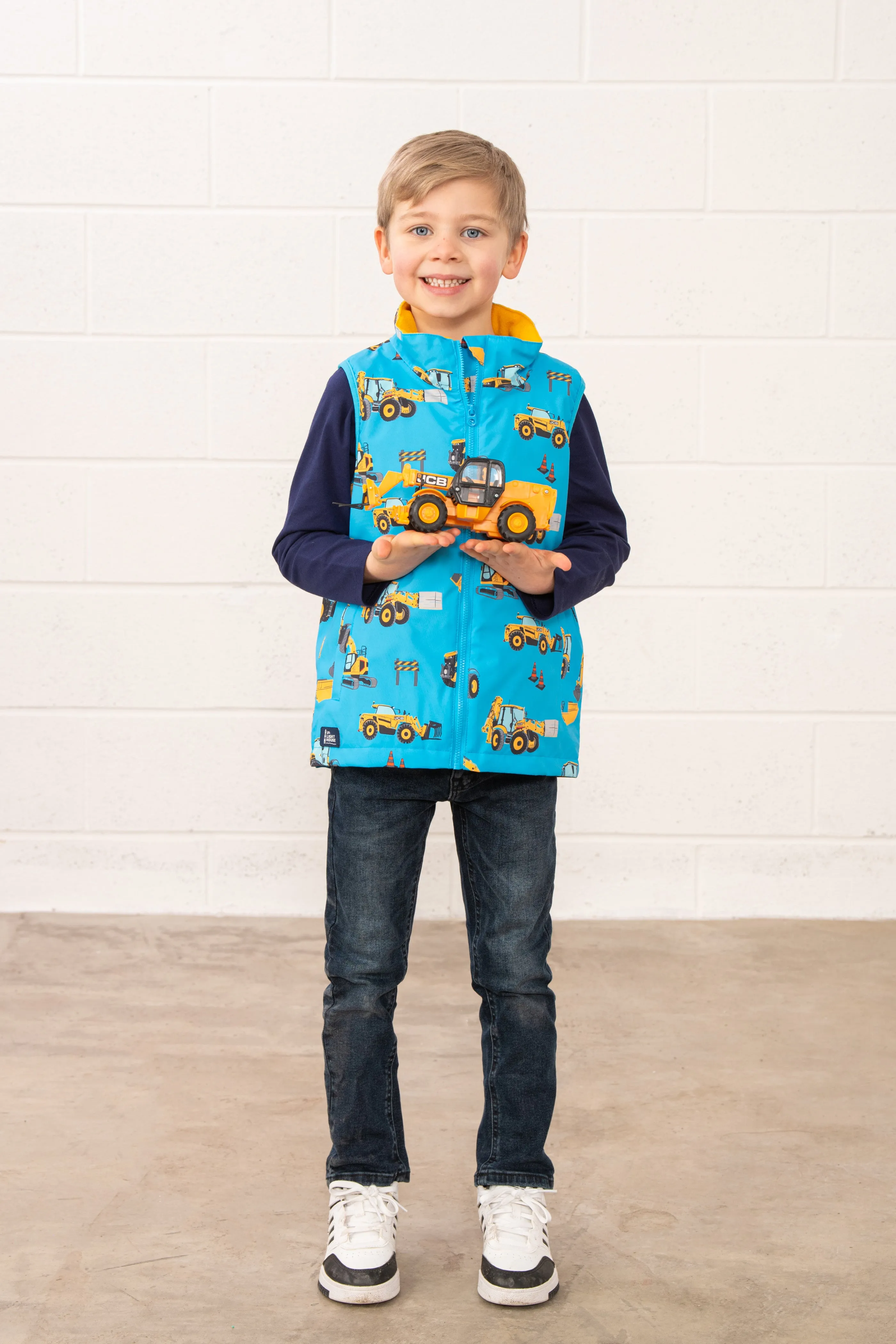 Lighthouse Boys Alex JCB Waterproof Digger Print Gilet