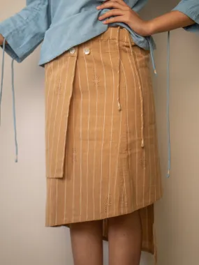 Materiality Wrap Around Skirt Camel Brown