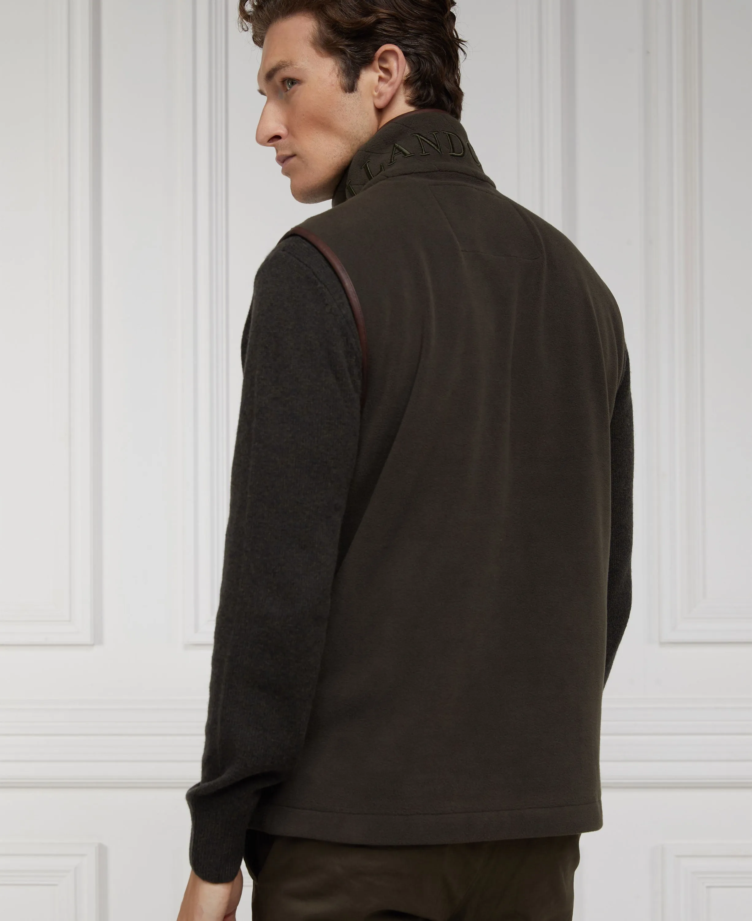 Men's Country Fleece Gilet - Khaki