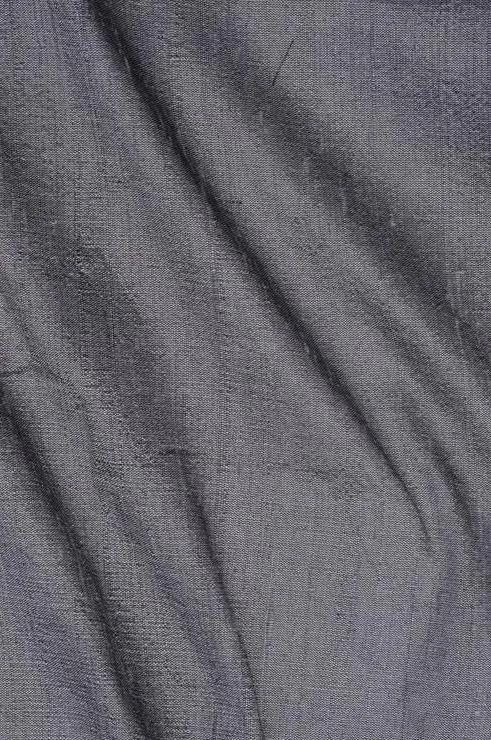 Metallic Grey Dupioni Silk Fabric