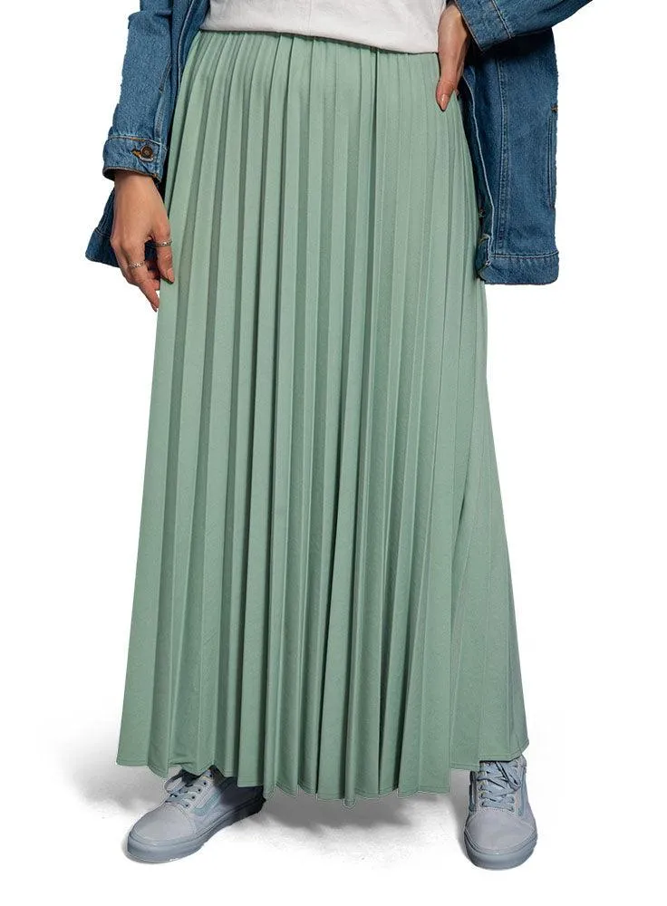 Mint green Pleated Skirt