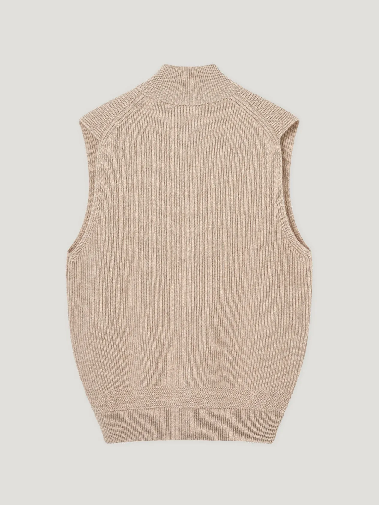Natural Cashmere Driving Gilet