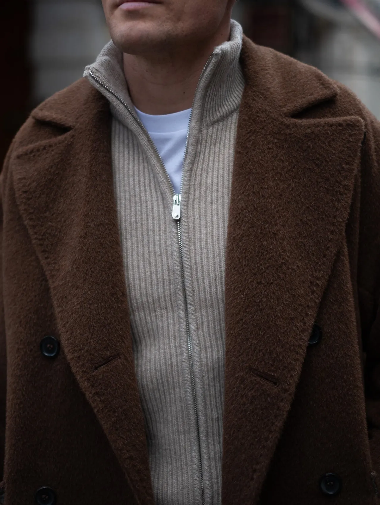 Natural Cashmere Driving Gilet