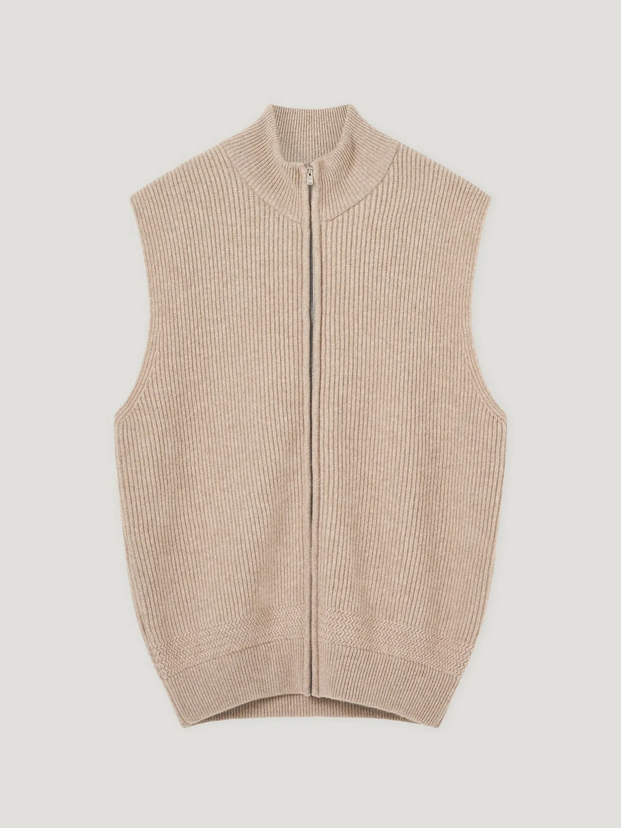 Natural Cashmere Driving Gilet