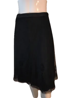 Old Navy 70's  Black Sequin Below Knee Length Skirt Sz 1 SKU 000202