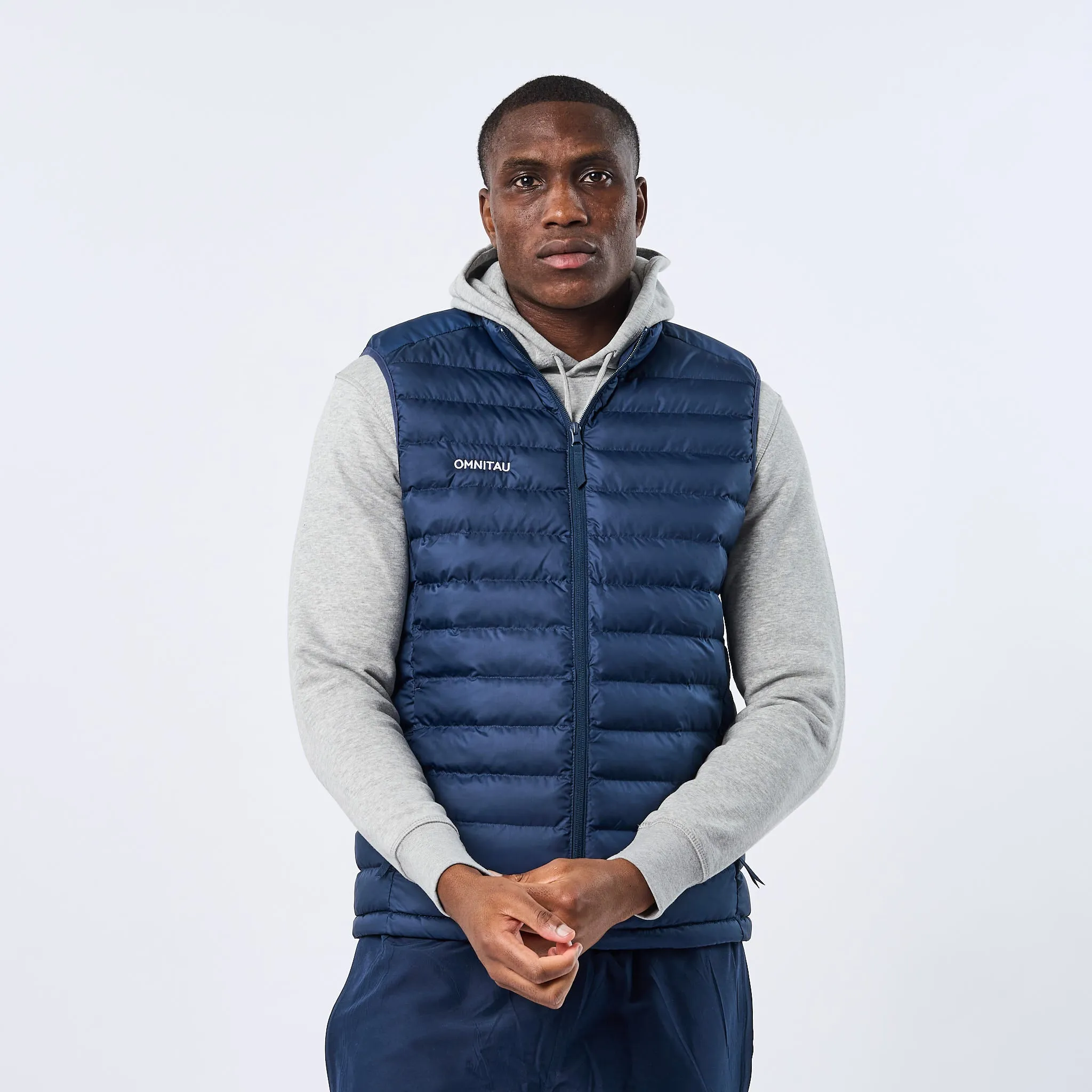 Omnitau Men's Team Sports Recycled Padded Gilet - Navy