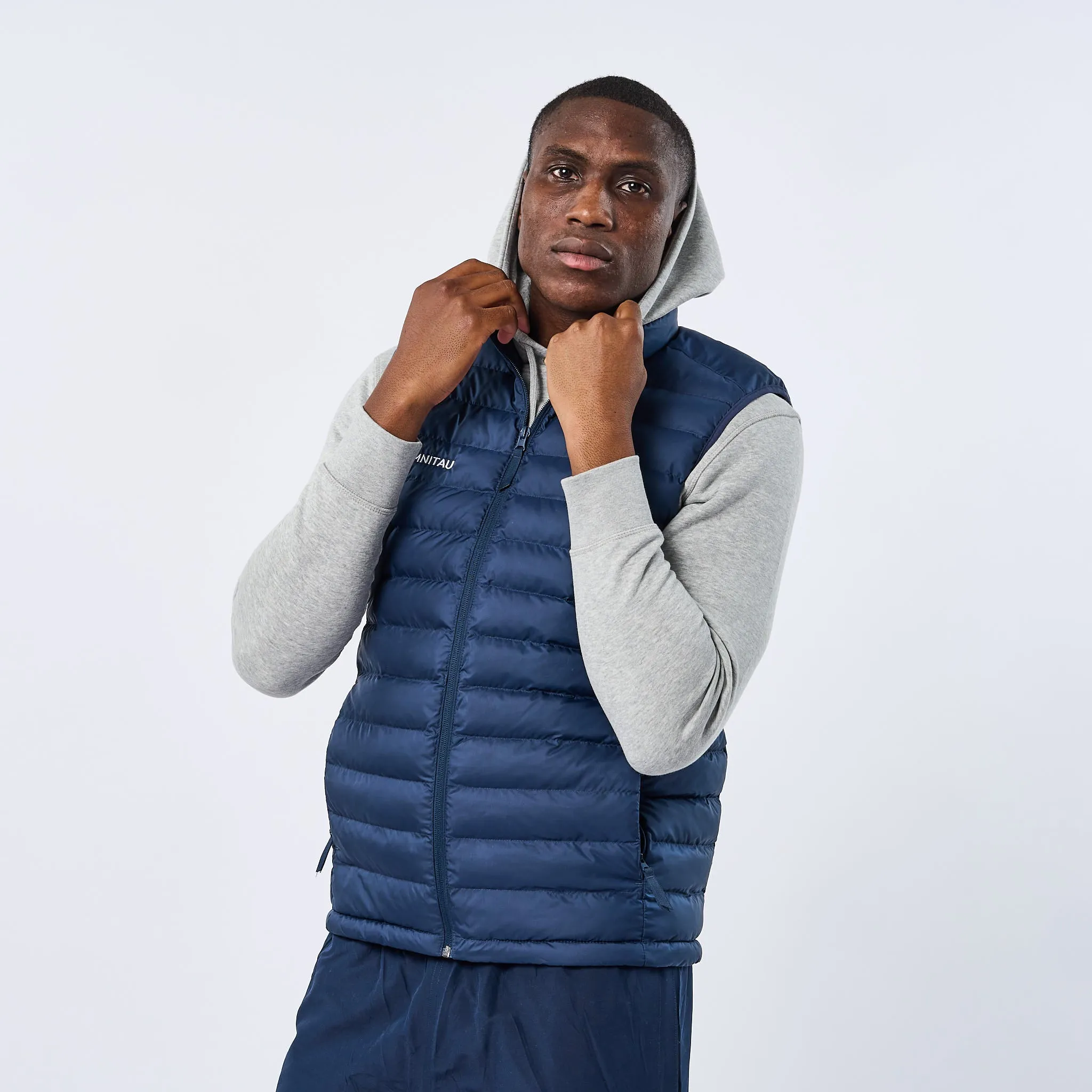 Omnitau Men's Team Sports Recycled Padded Gilet - Navy