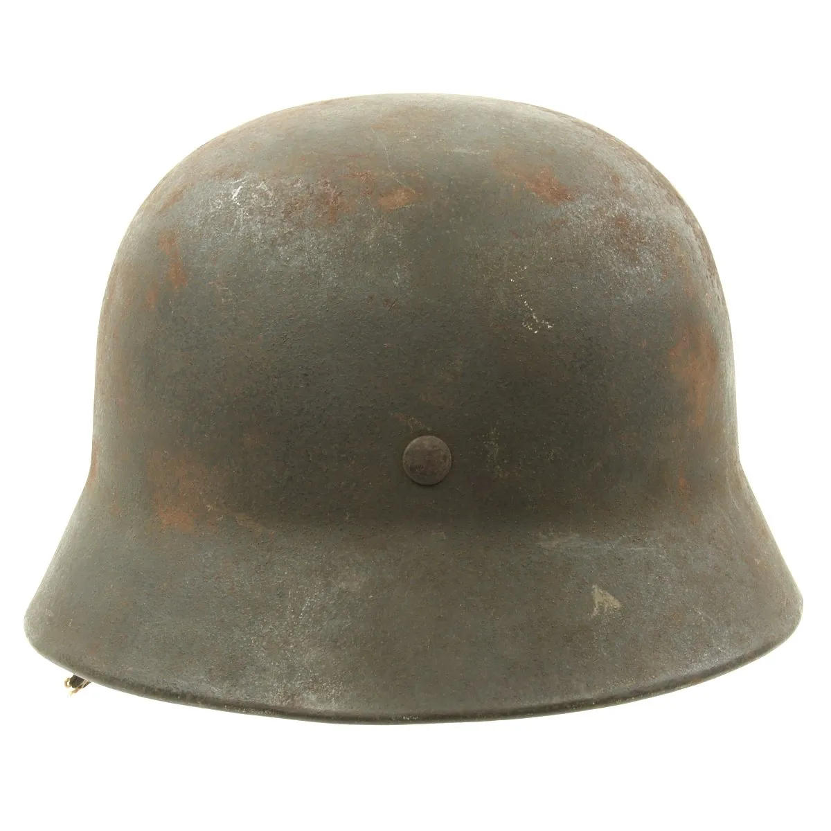 Original German WWII Kriegsmarine Navy M35 Single Decal Named Helmet - Marked SE66