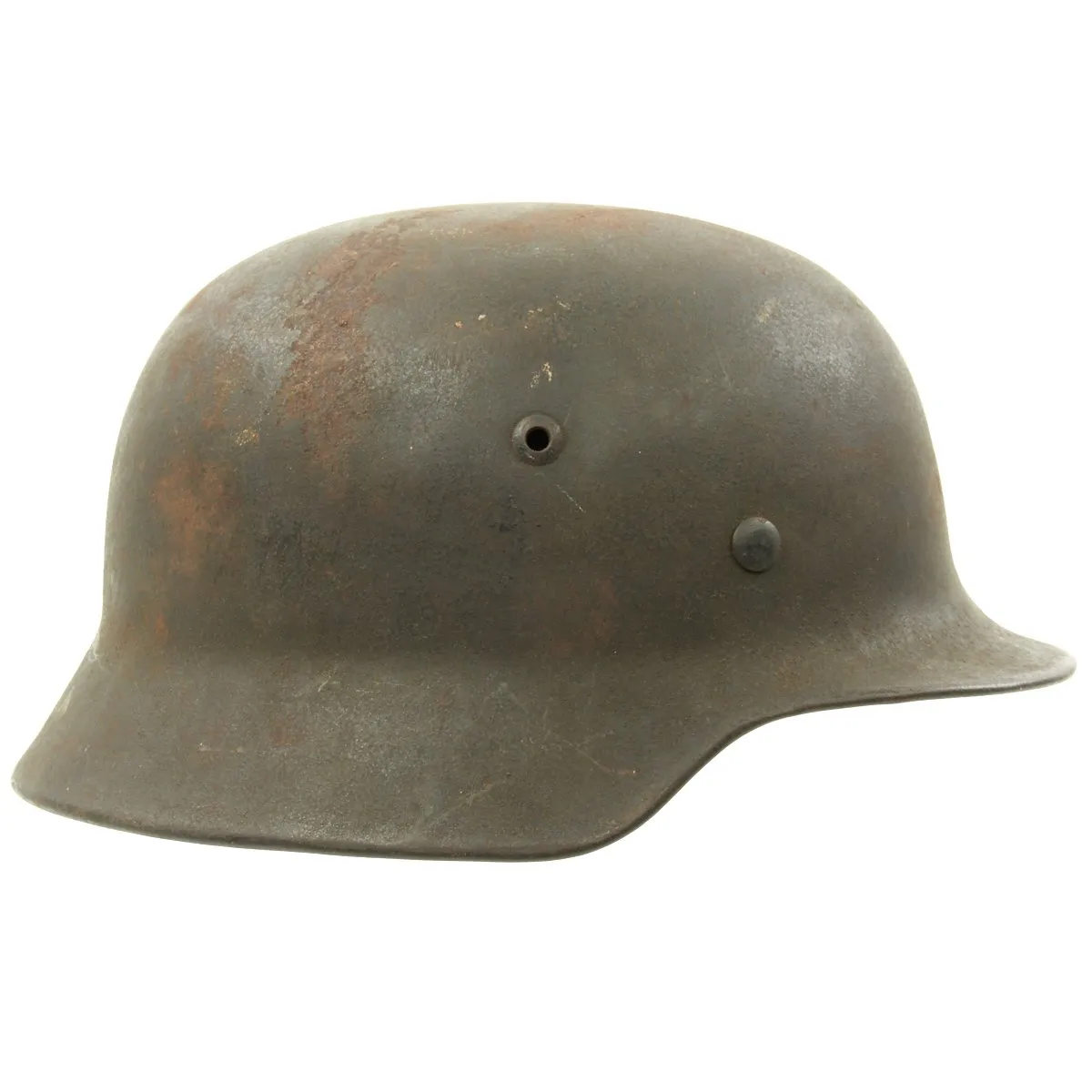 Original German WWII Kriegsmarine Navy M35 Single Decal Named Helmet - Marked SE66