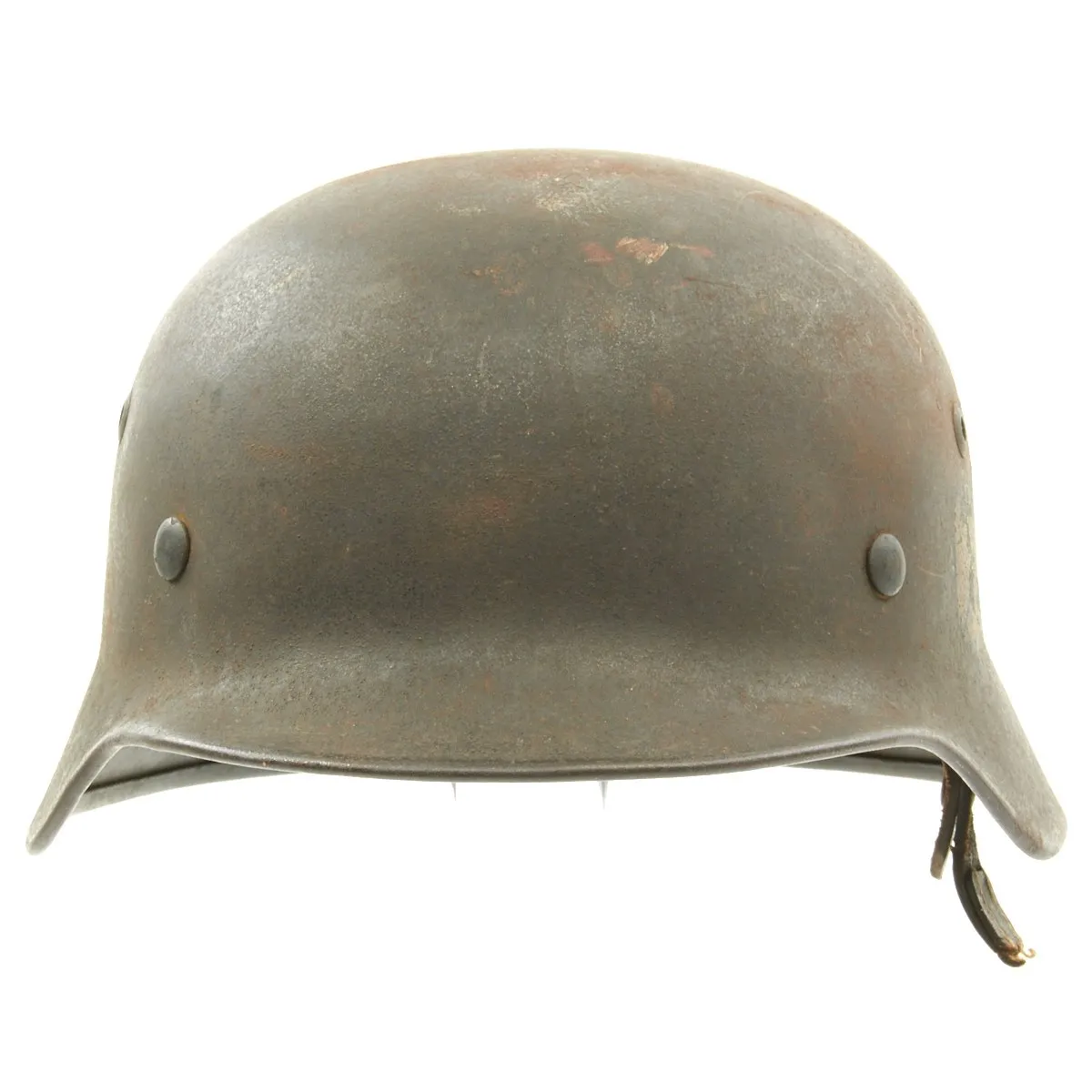 Original German WWII Kriegsmarine Navy M35 Single Decal Named Helmet - Marked SE66