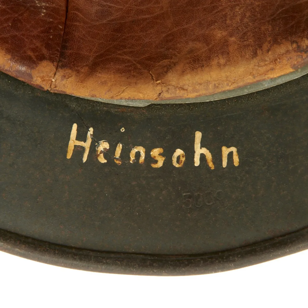 Original German WWII Kriegsmarine Navy M35 Single Decal Named Helmet - Marked SE66