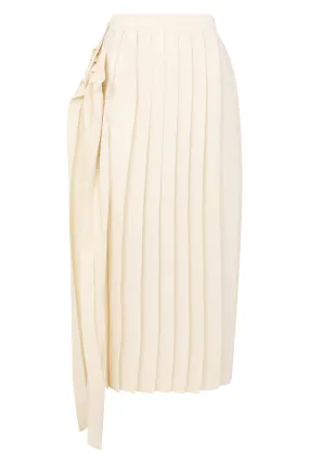 PLEATED FLUID SKIRT OFF WHITE