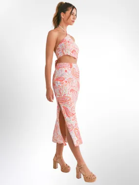 Pretty Paisley Midi Skirt
