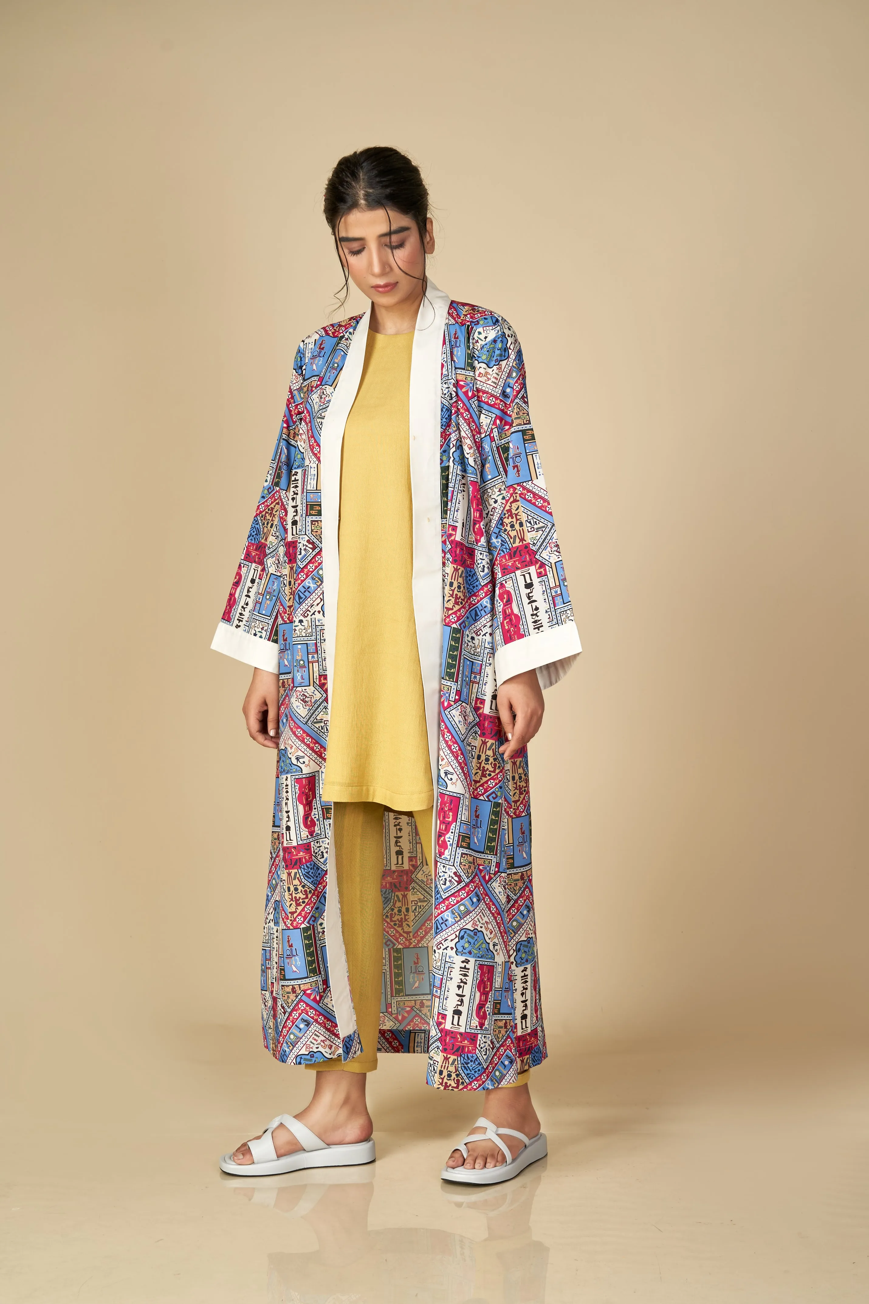PRINTED LONG JACKET  S24-F06