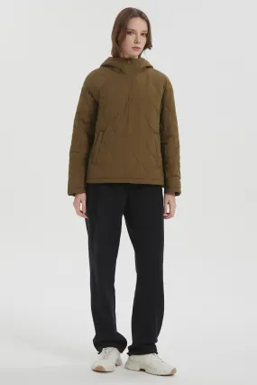 Puffer Jacket Half Zip Hoodies Coat
