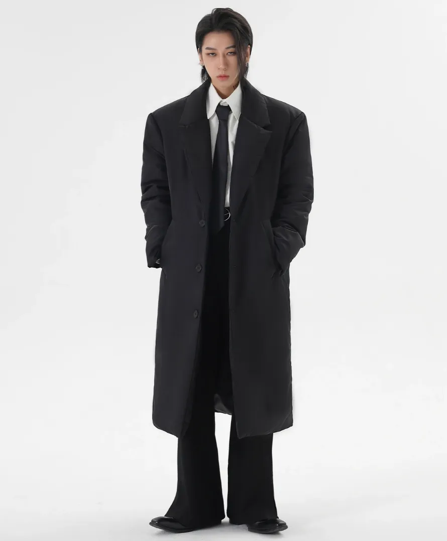 Puffer Single-Breasted Longline Coat