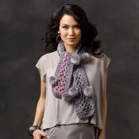 Red Heart Crochet Grey Shadows Scarf