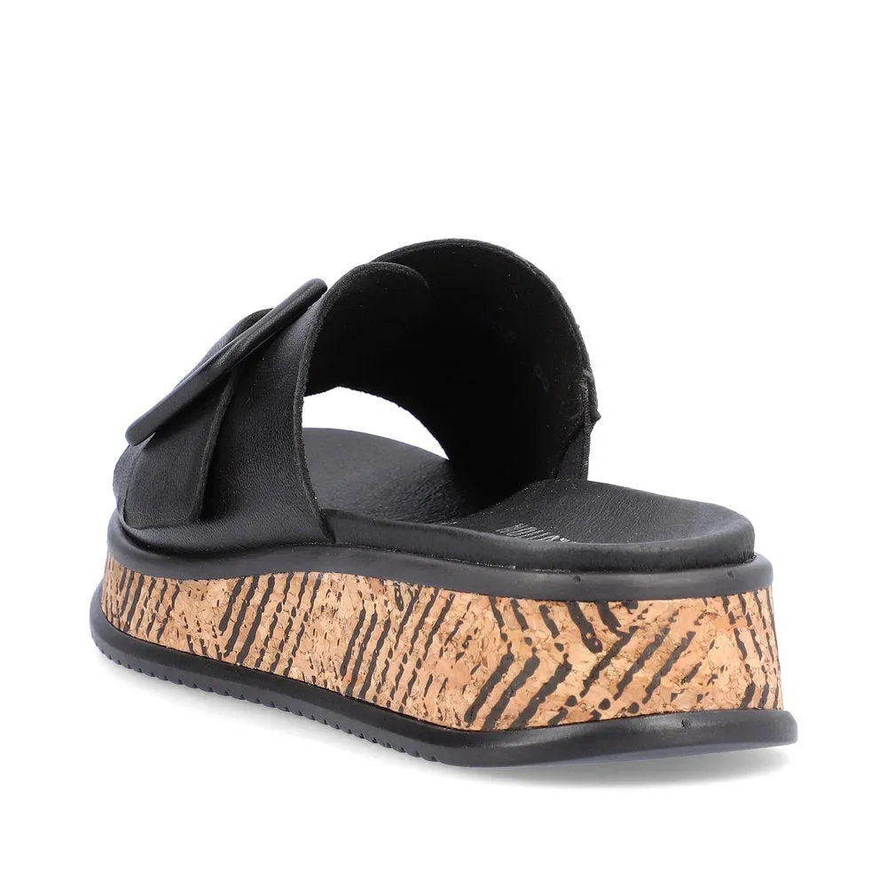 Rieker Evolution Ladies Buckle Trim Backless Sandal