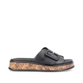Rieker Evolution Ladies Buckle Trim Backless Sandal