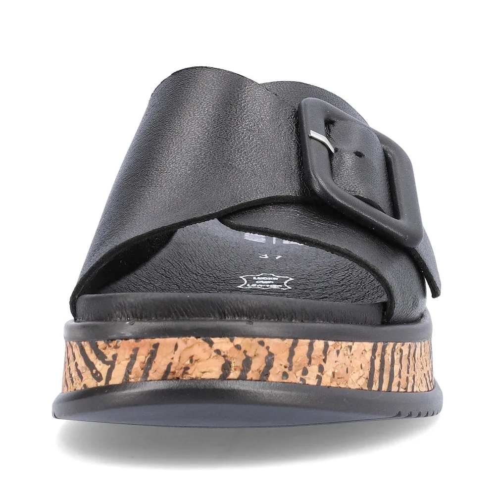 Rieker Evolution Ladies Buckle Trim Backless Sandal