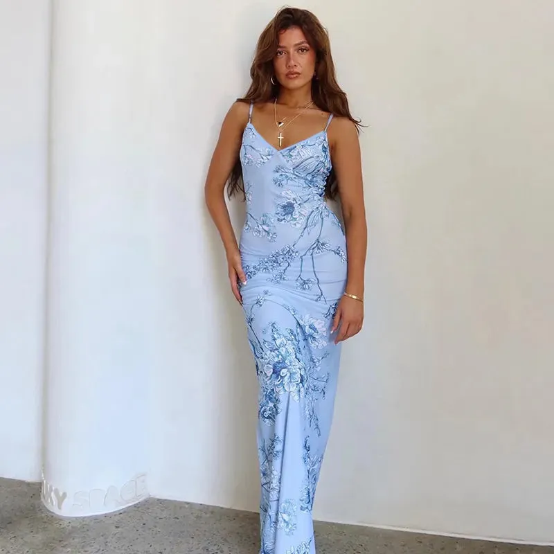Rossa Printed Maxi Bodycon Slip Dresses - 4 Patterns
